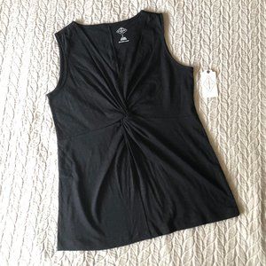 NWT ST. JOHN'S BAY Black Sleeveless Shirt | S